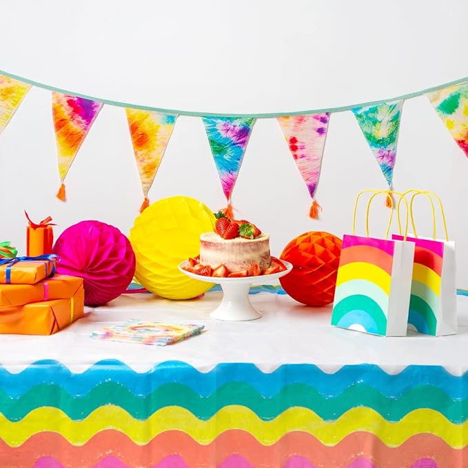 Tie Dye Rainbow Fabric Bunting - Image 4