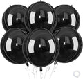 Black Balloons Foil, Metallic Black 4D Ball Balloons, 22 Inch Round Balloon by Saxuxu