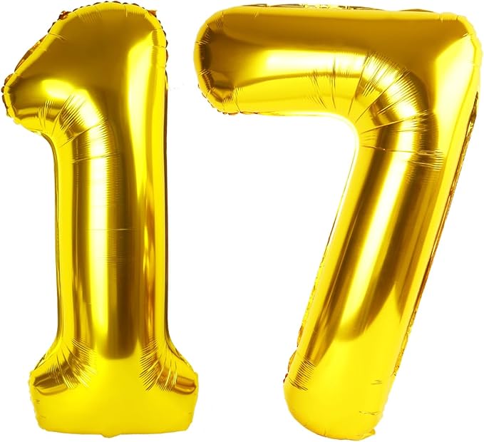 Numbers 16 Balloon 40Inch Gold Balloons by Argthjy