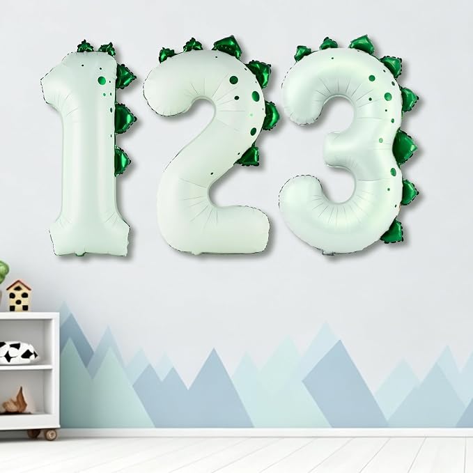 Dinosaur Number 3 Balloon, 30 Inch Birthday Party Decorations - Image 5