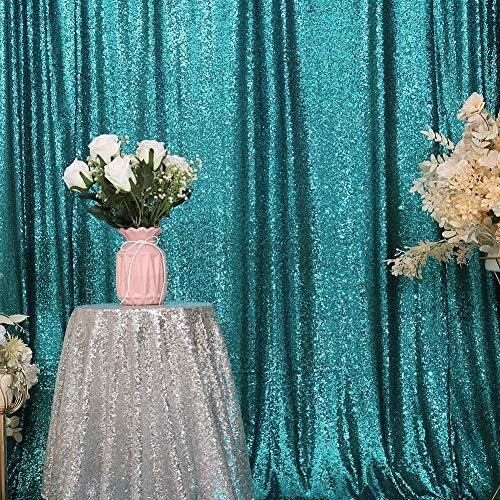 Eternal Beauty Teal 3mm Sequin Backdrop 10x10 Ft - Image 6