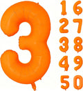 Fluorescent Orange Number Balloon 40 inch Giant Foil Helium Balloons Orange by Yeodong
