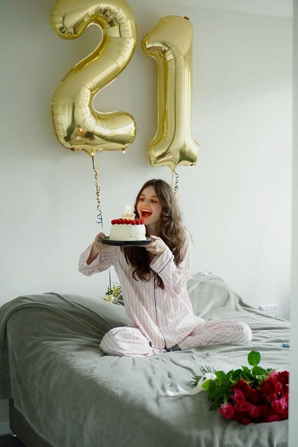 Light Gold Number 1 Balloon 40 inch, Balloon numbers party supplies, deco photo - Image 7