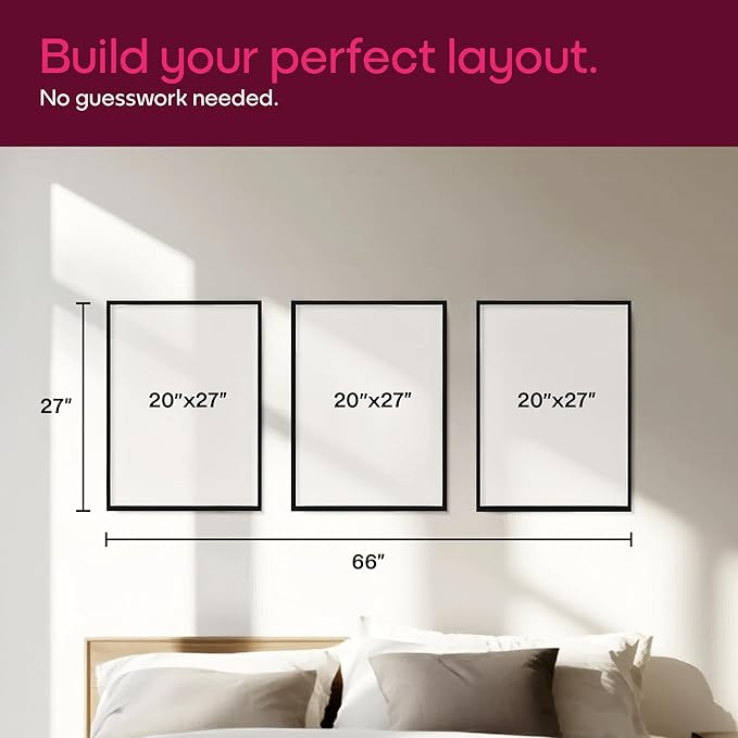 Mixtiles Official - Custom Photo Tiles - Personalized Printed Photos - Magnetic Wall Frames - Adhesive Sticker, No Nails - Various Sizes and Frames - large-set-Tile - Canvas Frame