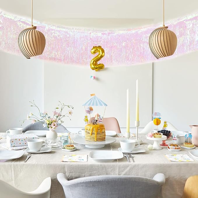 Premium Iridescent Fringe Tinsel Garland - Image 8