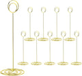10Pcs Place Card Holder, Table Number Holders, Wire Picture Holder, Table Card Holders Stand, Photo Holder for Centerpieces, Wedding Reception, Party, Birthday (Gold)