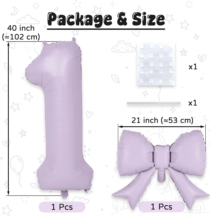 40 Inch Light Purple Number 1 - Image 2