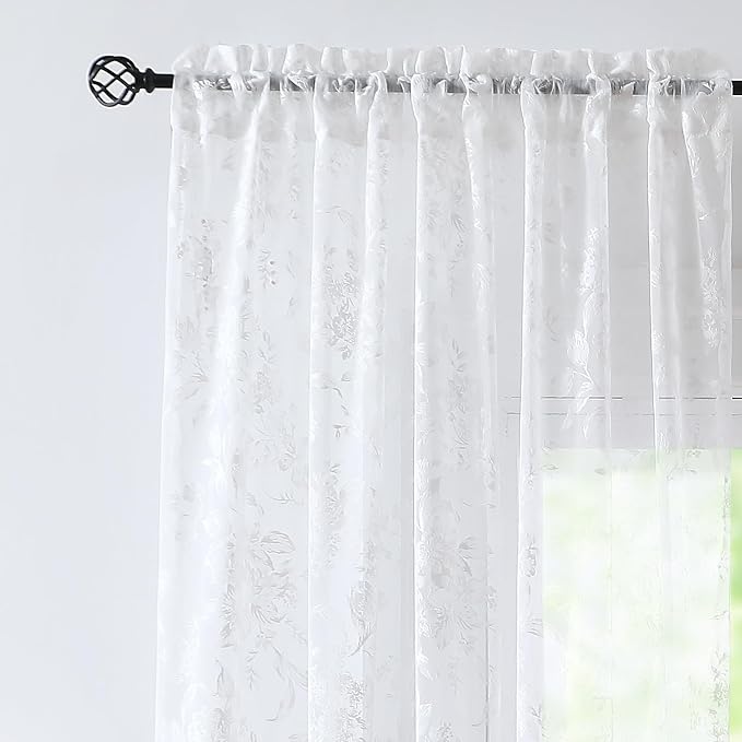 Treatmentex White Lace Curtains - Image 4