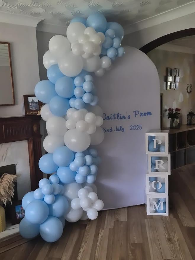 Blue and White Balloons Garland Arch Kit - Image 5