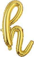 18 inch Gold DIY a-z Handwriting lowercase letters name Foil balloon Letter by REIANS