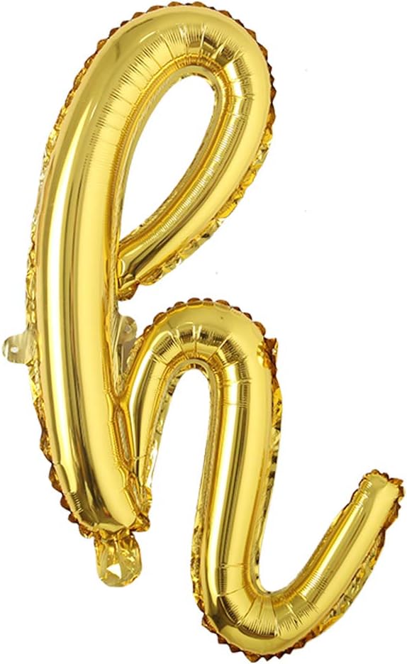 18 inch Gold DIY a-z Handwriting lowercase letters name Foil balloon Letter by REIANS