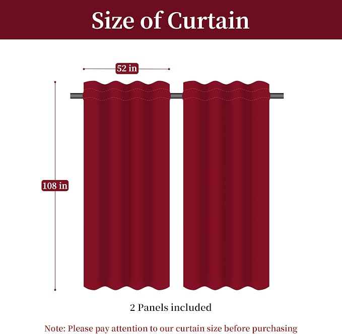 Loom and Mill Luxury Red Damask Curtains - Image 3