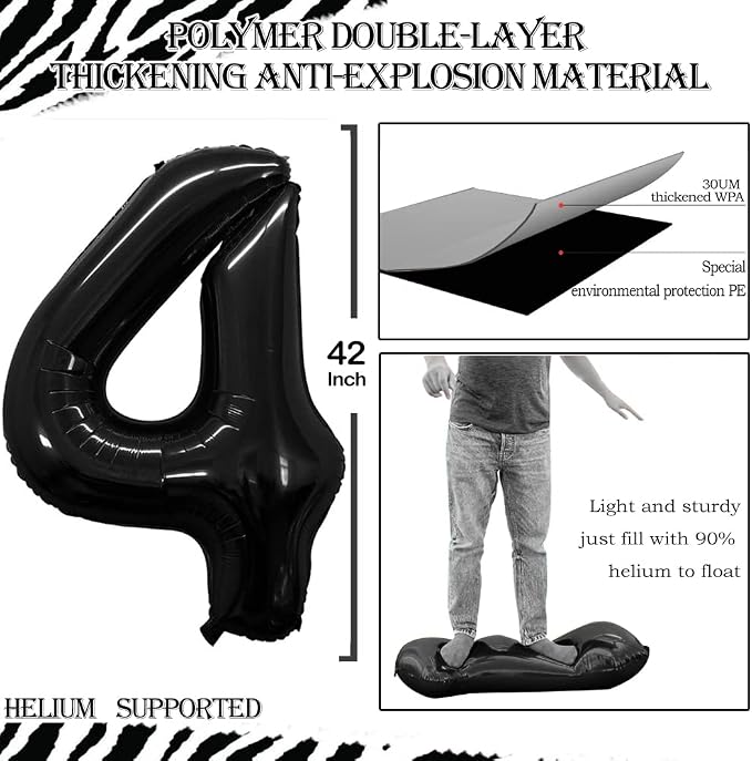 Number 24 Balloons for 24th Birthday Party Decorations, 42 Inch Jumbo Foil - Image 2