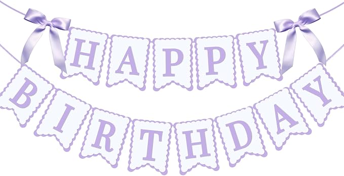 Bow Happy Birthday Banner for Bow Birthday Decorations Pink Bows Garland for by JOTTING