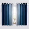 Yakamok Ombre Curtains Blue and Greyish White by Yakamok