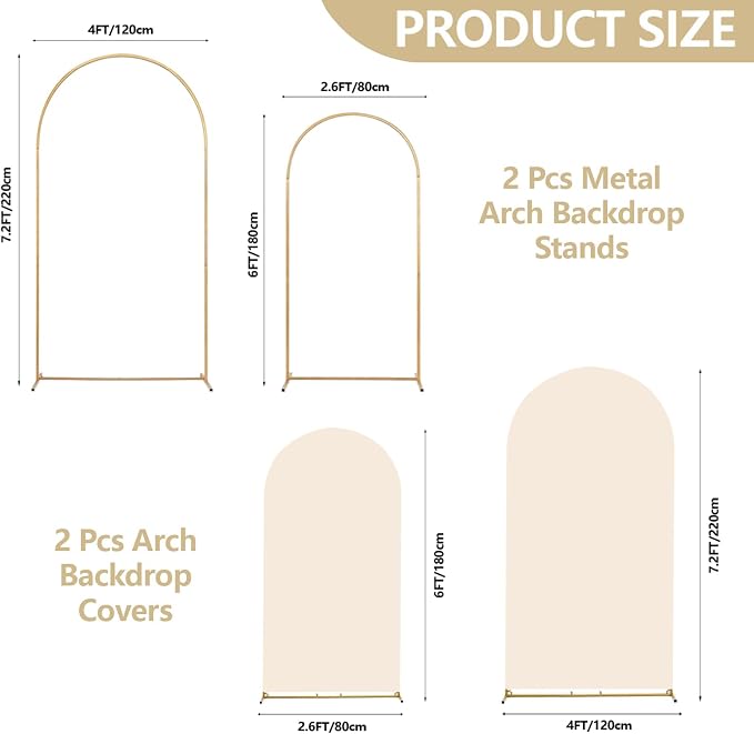 Arch Backdrop Stand Set of 2 - Image 3