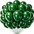 Dark Green Balloons 100 Pack, 12 Inch Latex Party Balloons, Round Helium Forest by Tamodan+for+better