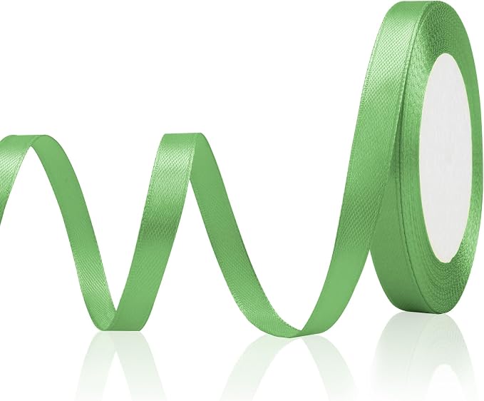 Sage Green Ribbon 3/8 in 25 Yards Holiday Ribbons by OALCQ
