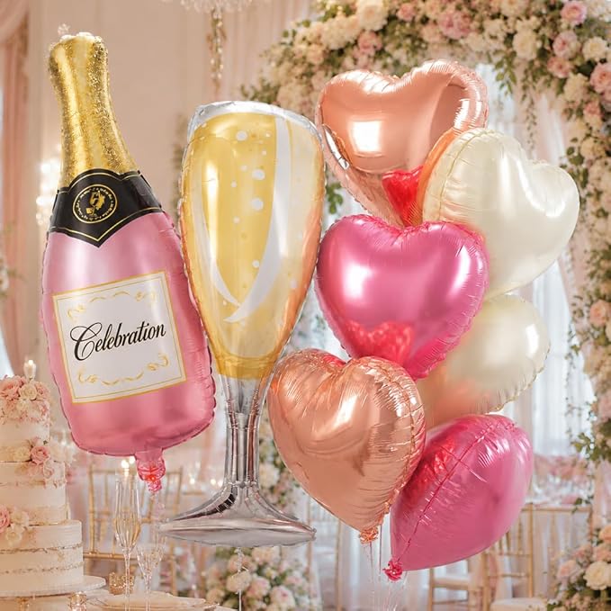 Champagne Balloons, Bachelorette Party Balloons by Togvu