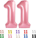 Number 11 Balloon 40Inch for 11 Year Old Birthday Decorations, Pearl Pink | by Mluchee