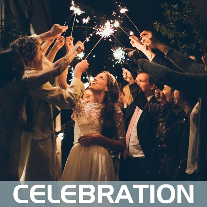 12-inch 50 Pieces Sparklers Wedding Send-Off,Suitable for Celebratory Holidays Such as Easter,Wedding Favors,Holiday Revelry and More（3-5 Days Deliveried） (12-inch 50 Pieces)