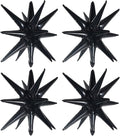 TONIFUL 4 Pcs Explosion Star Balloons Black Foil Balloon Party Decorations | 22 by TONIFUL