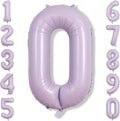 Cream Purple Number 0 Balloon 40 Inch, Foil Numeral by Unknown