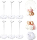 Aneco 6 Pieces Clear Acrylic Balloon Stand Set 15.7 Inches Height Balloon by Aneco