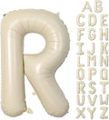 Cream R Letter Balloons, 40 Inch Letter R Balloon Beige, Helium Custom Letter by Dagelar
