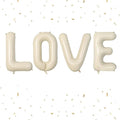 Cream LOVE Letter Balloons, 40 Inch Love Balloon Beige Helium Big Nude Balloon by Dagelar