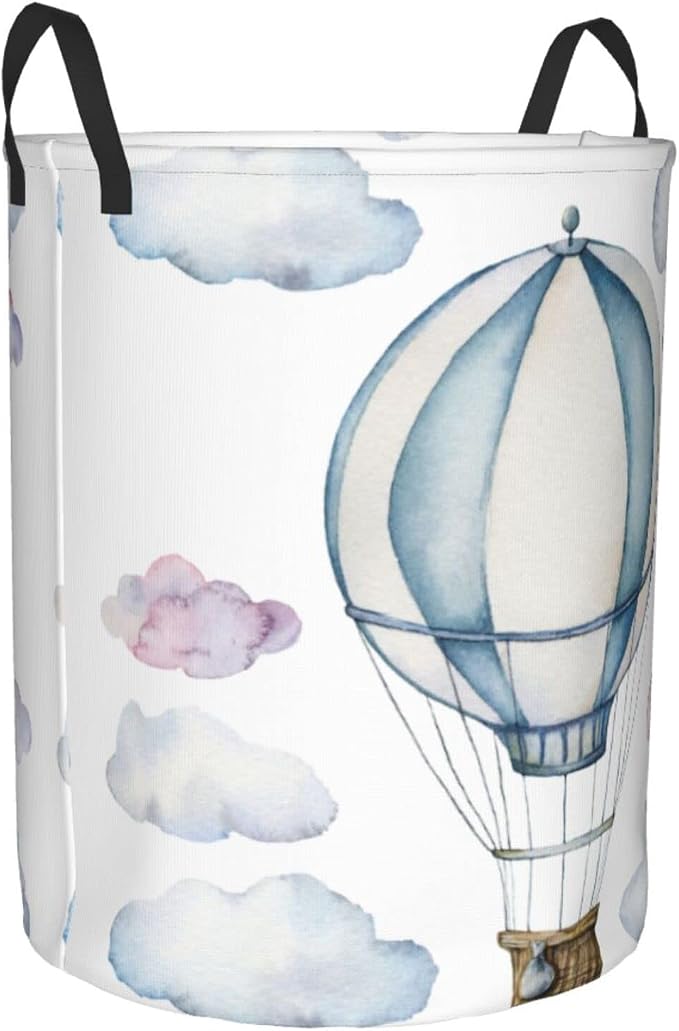 Hot Air Balloon Round Laundry Hamper Storage Basket Toys Clothes Organizer Bin - Image 8
