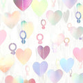 Engagement Bachelorette Party-Decorations Iridescent Heart-Ring Garland - 52Ft by LastingSurprise