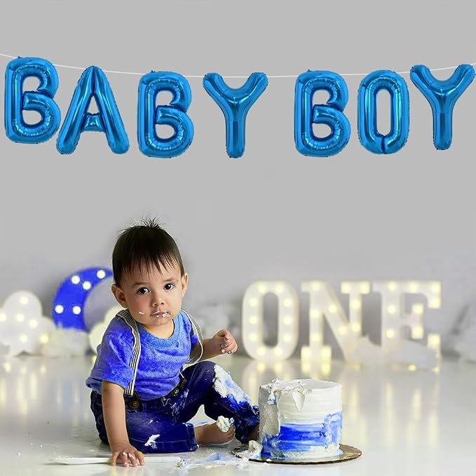 TONIFUL Navy Blue Letter Balloons 2 Set 16 Inch A-Z Custom Alphabet Banner | 52 - Image 4