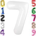 40 Inch White Number 7 Balloon Birthday Party Decorations by Hadoife