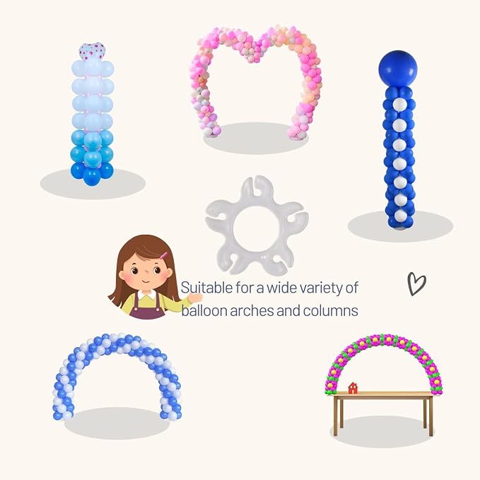 Miliocry Balloon Clips 50 pcs, Balloon Arch Bracket Buckle, Balloon Flower - Image 5