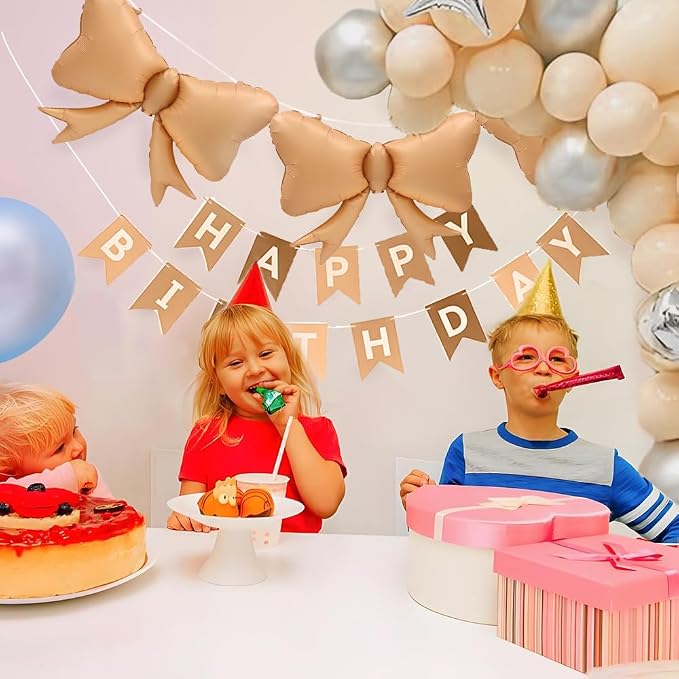 4pcs Jumbo Oversized Ribbon Balloons Coquette Bow Balloons Bow Party Coquette - Image 6