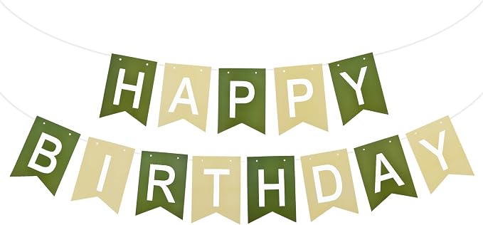 Happy Birthday Banner Pre-Strung Birthday Decorations Birthday Party Backdrop by RICHHHA
