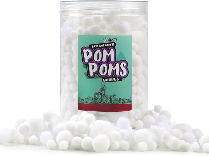 900 PCS Pom Poms, Soft and Fluffy Craft Pom Poms, - Image 7
