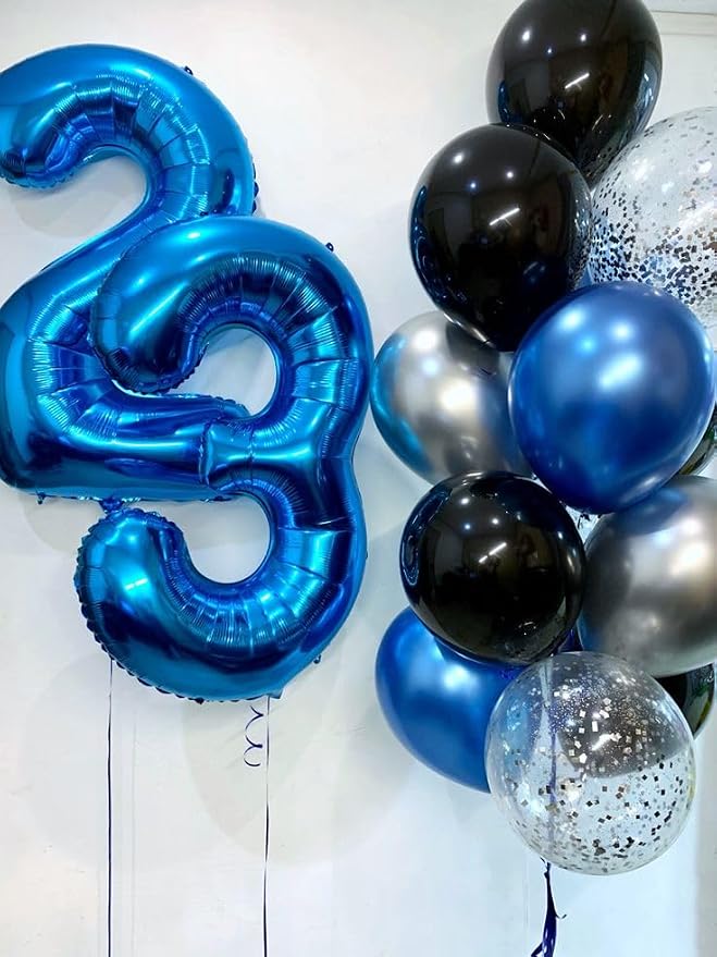 Navy Blue Number 5 Balloon 40 Inch, 5th Birthday Decorations Men Women | Foil - Image 9