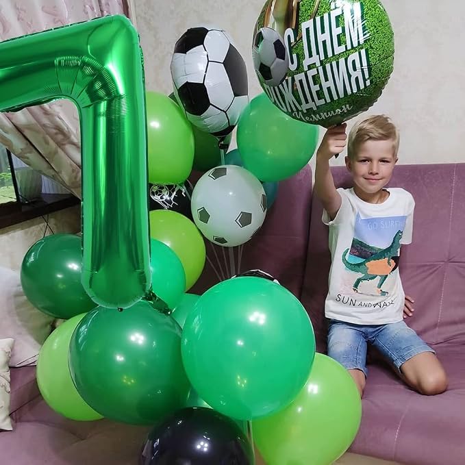 TONIFUL 40 Inch Dark Green Number 7 Balloons Large Foil 7th Birthday Decor | - Image 5