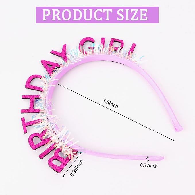 CIEHER Birthday Girl Headband Birthday Crown - Image 5
