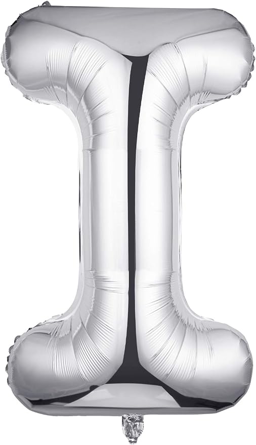 Single Aluminum Hanging Foil Film Silver Letter Balloons I 40 Inch | by FFNIU
