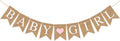 Pre-Strung Baby Girl Burlap Banner, Gender Reveal Banner by LIGHOON