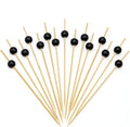 Minisland Black Pearl Bamboo Cocktail Picks, Fancy Appetizer Toothpicks | 4.7 by Minisland