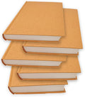 5.5x8.25 Sketch Book, Pack of 5, Each with 120 Sheets (100gsm), Hardcover Bound Sketch Notebook, Acid Free Blank Drawing Paper, Ideal for Kids & Adults, Kraft Cover