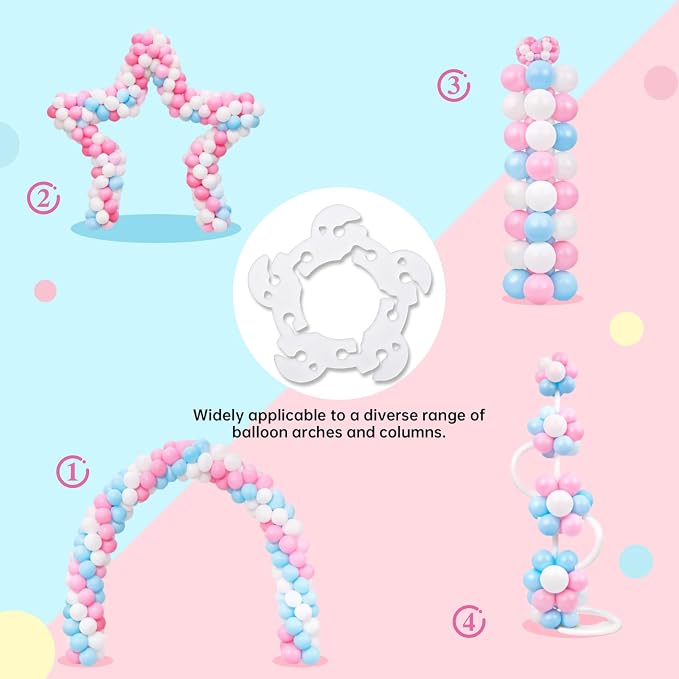 500 Pcs Plastic Balloon Clips Bulk, Reusable Balloon Clips - Image 4
