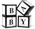 Voircoloria Baby Boxes with Letters, 4 Transparent Balloon Boxes | by Voircoloria