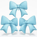 Blue Bow Balloons 38 Inch, Light Blue Giant Bow Shaped Foil Mylar Balloons by Togvu