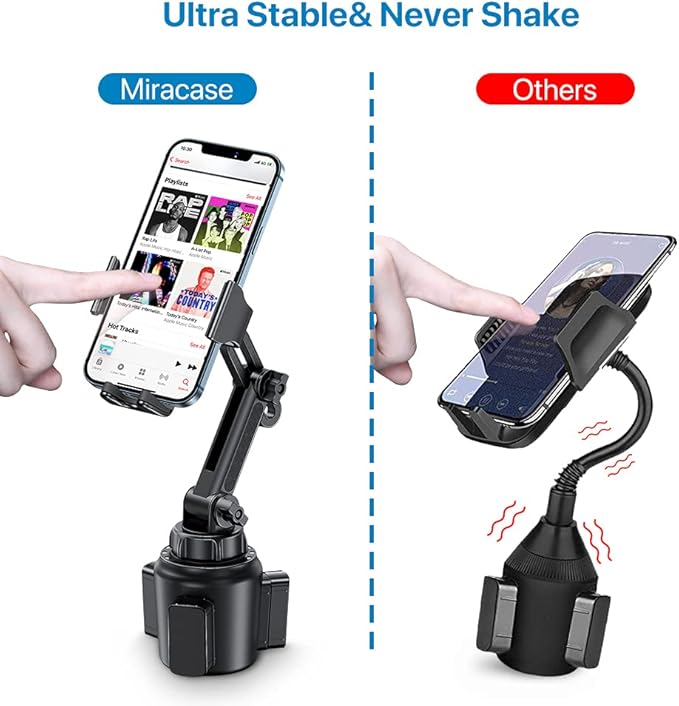 Miracase Cup Phone Holder for Car, Adjustable Long Neck Car Cup Holder Phone - Image 2