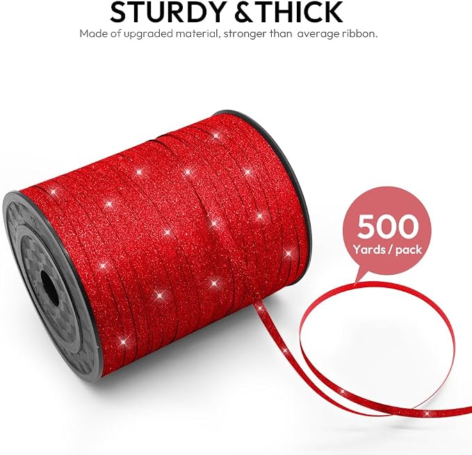 500 Yards Curling Ribbon for Gift Wrapping, 3/16" Balloon String for Christmas - Image 2
